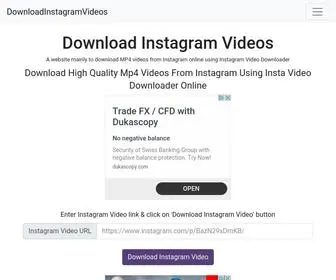 Downloadinstagramvideos.net(Download Instagram Videos) Screenshot