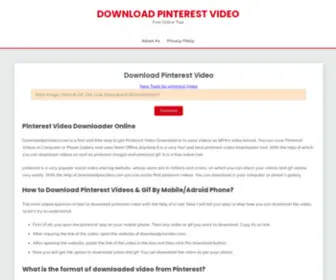 Downloadpinvideo.com(Pinterest Video Downloader) Screenshot