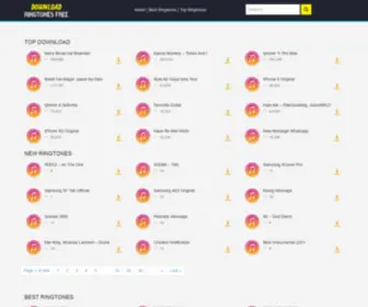 Downloadringtonesfree.mobi(Download cool ringtones free for phones. high quality mp3 ringtones. The ringtone) Screenshot