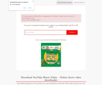 Downloadshortsvideo.com(Downloadshortsvideo) Screenshot
