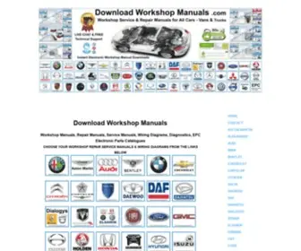 Downloadworkshopmanuals.com(Download Workshop Manuals .com) Screenshot