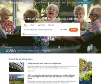 Downsizing.com.au(Retirement Villages & 50) Screenshot