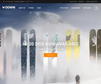 Downskis.com(Down skis // global freeride ski company // factory direct since 2009) Screenshot