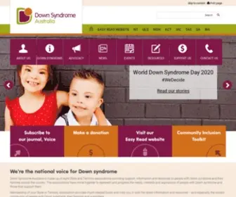 Downsyndrome.org.au(We are the voice of Down syndrome) Screenshot