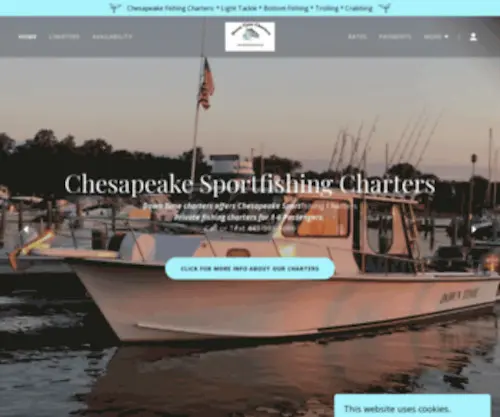 Downtimecharters.com(Chesapeake Sportfishing Charters) Screenshot