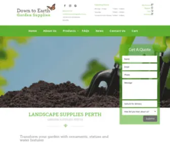 Downtoearthgarden.com.au(Landscaping Supplies Perth) Screenshot