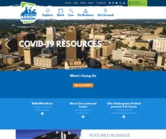 Downtownakron.com(Downtown Akron Partnership) Screenshot