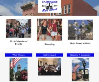 Downtowncambridge.com(Cambridge Main Street) Screenshot