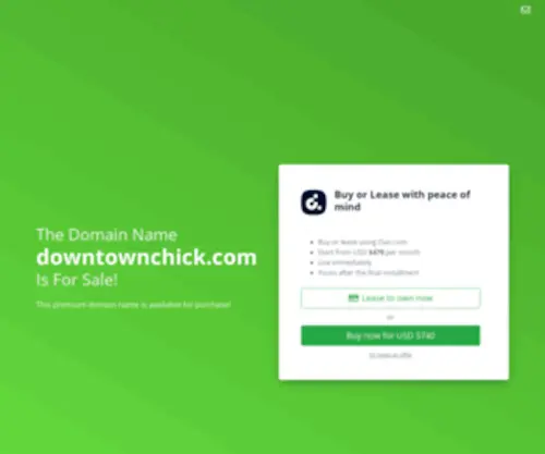 Downtownchick.com(Domain name is for sale) Screenshot