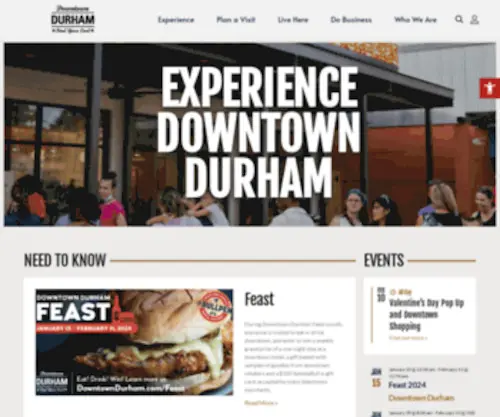 Downtowndurham.com(Downtown Durham) Screenshot