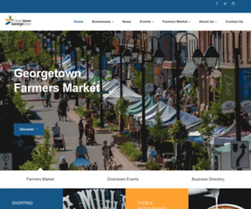 Downtowngeorgetown.com(The Georgetown Farmers Market has been running since 1993 and) Screenshot