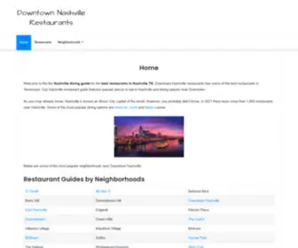 Downtownnashvillerestaurants.com(Nashville Dining Guide) Screenshot
