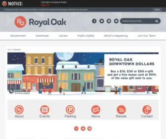 Downtownroyaloak.org(Royal Oak) Screenshot