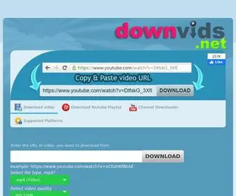 Downvids.net(Download Facebook Videos Online) Screenshot