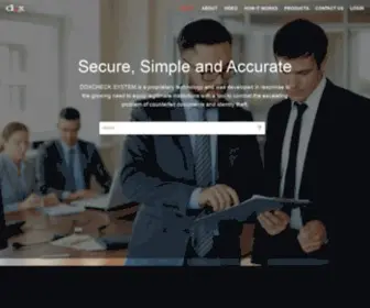 Doxcheck.com(Global Standard in Document Security) Screenshot