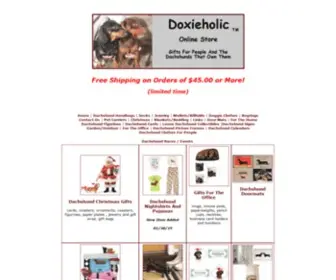 Doxieholic.com(Dachshund Gifts) Screenshot