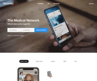 Doximity.biz(Clinician's Network & Healthcare Directory for Doctors) Screenshot