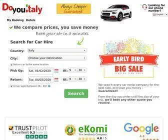 Doyouitaly.com(Italy Car Hire from £3 day) Screenshot