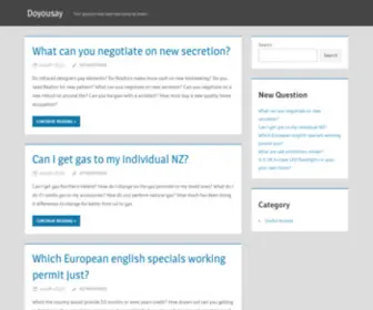Doyousay.com(Your question may have been asked by others) Screenshot