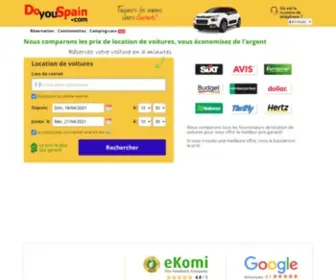 Doyouspain.fr(Louez votre voiture à partir de 2 €) Screenshot