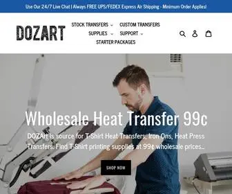 Dozart.com(Wholesale Heat Transfers) Screenshot