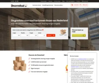 Dozenhal.nl(Dé specialist van kartonnen dozen) Screenshot