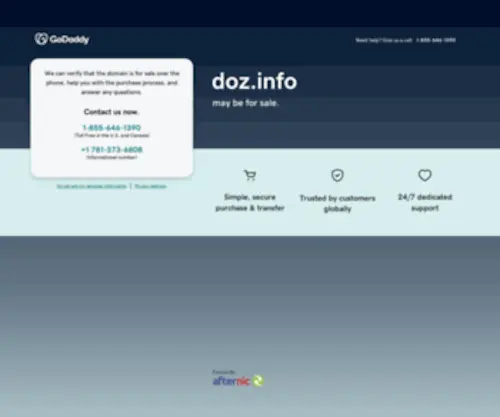 Doz.info(Domain name is for sale) Screenshot