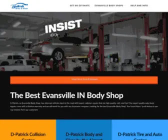 Dpatrickbodyshops.com(D-Patrick Evansville Auto Body Shop) Screenshot