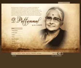 Dpattammal.com(Kalaimamani D Pattammal) Screenshot