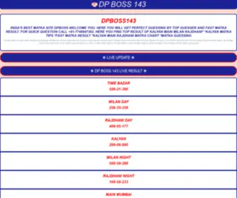 Dpboss143.com(Dpboss 143) Screenshot