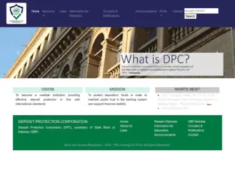 DPC.org.pk(Deposit Protection Corporation Pakistan) Screenshot