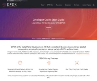 DPDK.org(DPDK is the open source Data Plane Development Kit) Screenshot
