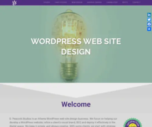 Dpeacockstudios.com(Atlanta Wordpress Web Site Design Agency Company) Screenshot