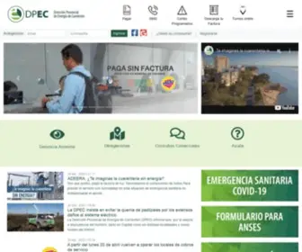 Dpec.com.ar(Dirección Provincial de Energía de Corrientes) Screenshot