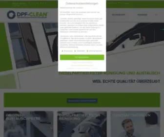 DPF-Clean.de(DPF-Clean GmbH reinigt Dieselpartikelfilter (DPF) und Katalysator (Kat)) Screenshot