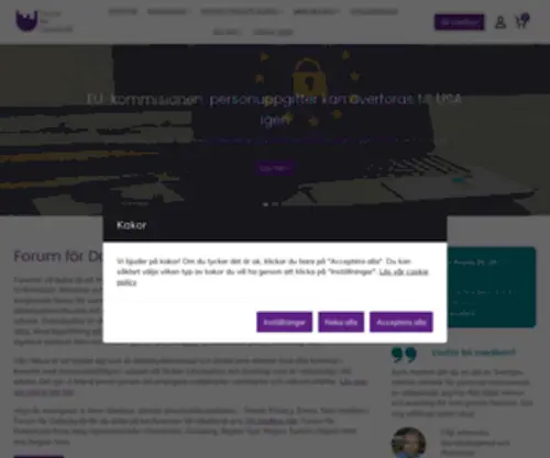 Dpforum.se(Forum för Dataskydd) Screenshot