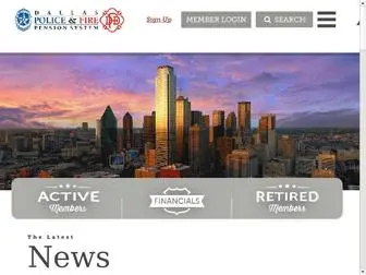 DPFP.org(Dallas Police and Fire Pension System and Benefits) Screenshot