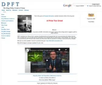 DPFT.org(Drug Policy Forum of Texas) Screenshot