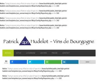 DPH-Patrick-Hudelot.com(Découvrez les vins du Domaine Patrick Hudelot à Villars) Screenshot