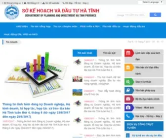 Dpihatinh.gov.vn(Sở kế hoạch và đầu tư tỉnh Hà Tĩnh) Screenshot