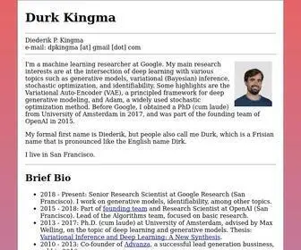 Dpkingma.com(Diederik P) Screenshot