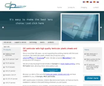 Dplenticular.com(Lenticular plastic sheets for offset) Screenshot