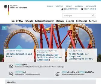 Dpma.de(Das Deutsche Patent) Screenshot
