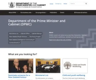 DPMC.govt.nz(Department of the prime minister and cabinet (dpmc)) Screenshot