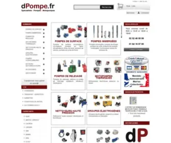 Dpompe.fr(Spécialiste français de pompes motopompes et accessoires des meilleures marques) Screenshot