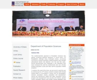 DPsdu.edu.bd(Department of Population Sciences) Screenshot