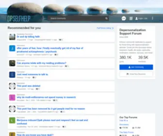 Dpselfhelp.com(Depersonalization Support Forum) Screenshot