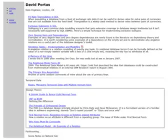 Dpxo.net(Home page of David Portas) Screenshot