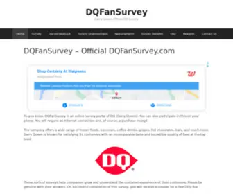 Dqfansurvey.org(Dairy Queen Official DQ Survey) Screenshot