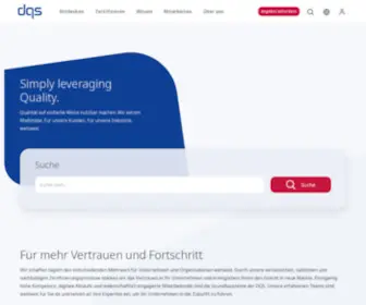 DQS.de(Zuverlässige und nachhaltige Zertifizierungen und Begutachtungen) Screenshot